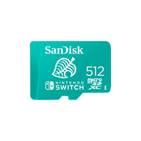 MicroSD 512GB NINTENDO SWITCH CLASS10 UHS-1 100/90MB/s verde – SDSQXAO-512G-GNCZN