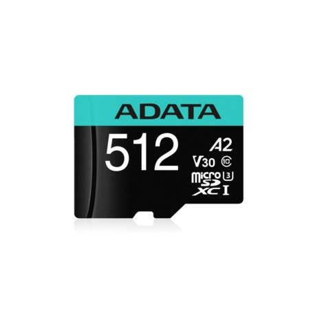 MicroSD 512GB  PREMIER PRO : UHS-I  V30  A2  100/80MB/s. – AUSDX512GUI3V30SA2-RA1